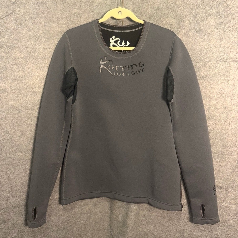 Kutting Weight Sauna Neoprene Shirt Womens Sz XL Gray‎ Black